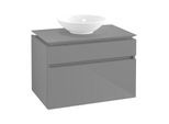 Villeroy & Boch Legato Waschtischunterschrank B60200FP 80x55x50cm, Glossy Grey