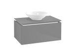 Villeroy & Boch Legato Waschtischunterschrank B601L0FP 80x38x50cm, mit LED-Beleuchtung, Glossy Grey