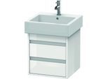 Duravit Ketho Waschtisch-Unterschrank KT663502222 45 x 44 cm, weiß hochglanz, 2 Schubkästen, wandhängend