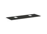 hansgrohe Xelu Q Konsole 54126910 1560 x 550 mm, 2 Ausschnitte, Aufsatzwaschtisch mit Hahnloch, diamantgrau matt