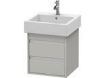 Duravit Ketho Waschtisch-Unterschrank KT663500707 45 x 44 cm, betongrau matt, 2 Schubkästen, wandhängend