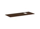 hansgrohe Xelu Q Konsole 54124630 1360 x 550 mm, Ausschnitt rechts, Aufsatzwaschtisch mit Hahnloch, Nussbaum dunkel