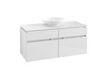 Villeroy & Boch Legato Waschtischunterschrank B610L0DH 120x55x50cm, mit LED-Beleuchtung, Glossy White