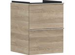 hansgrohe Xelu Q Waschtischunterschrank 54021000 480x605x475mm, für Handwaschbecken, 2 Schubladen, Eiche Natur, chrom