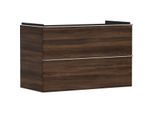 hansgrohe Xelu Q Waschtischunterschrank 54034000 980x605x475mm, 2 Schubladen, Nussbaum dunkel, chrom