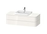 Duravit Happy D.2 Waschtisch-Unterschrank HP497202222 40,8 x 130 x 55 cm, 2 Schubkästen, für Aufsatzbecken, weiß hochglanz
