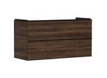 hansgrohe Xelu Q Waschtischunterschrank 54038670 1180x605x475mm, 2 Schubladen, Nussbaum dunkel, mattschwarz