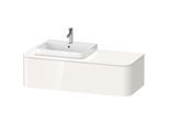 Duravit Happy D.2 Plus Waschtisch-Unterschrank HP4942L2222 130x55cm, 1 Auszug, für Aufsatzbecken, Becken links, weiß hochglanz
