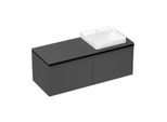 hansgrohe Xelu Q Waschtischunterschrank 54067670 1360x485x550mm, 2 Schubkästen, diamantgrau matt, mattschwarz