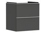 hansgrohe Xelu Q Waschtischunterschrank 54024700 580x605x475mm, 2 Schubladen, diamantgrau matt, mattweiß