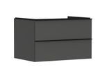 hansgrohe Xelu Q Waschtischunterschrank 54075670 780x485x550mm, 2 Schubkästen, diamantgrau matt, mattschwarz