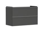 hansgrohe Xelu Q Waschtischunterschrank 54032000 980x605x475mm, 2 Schubladen, diamantgrau matt, chrom