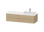 Duravit Happy D.2 Waschtisch-Unterschrank HP4963R7171 40,8 x 160 x 55 cm, 4 Schubkästen, für Möbelwaschtisch, rechts, mediterrane Eiche