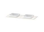 Duravit Happy D.2 Waschtisch-Konsole HP032KB2222 130 x 55 cm, mit 2 Ausschnitten, weiß hochglanz