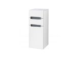 Villeroy und Boch Subway 2.0 Seitenschrank A7131SMS 35,6x85,7cm, rechts, Griff chrom, weiss, weiß matt