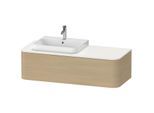 Duravit Happy D.2 Waschtisch-Unterschrank HP4942L7171 35,4 x 130 x 55 cm, 1 Auszug, für Aufsatzbecken, links, mediterrane Eiche