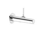 Keuco IXMO Waschtischarmatur 59516070101 Ausladung 165 mm, Edelstahl-finish, Wandmontage, runde Rosette
