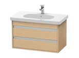 Duravit Ketho Waschtisch-Unterschrank KT664703030 80 x 45,5 cm, Eiche natur, 2 Schubkästen, wandhängend