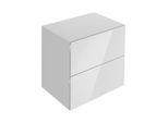 Keuco Edition 11 Art Sideboard 32542350801 80x70x49cm, 2 Frontauszüge, Innenbeleuchtung, Lack seidenmatt, Glas, manhattan