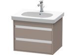 Duravit Ketho Waschtisch-Unterschrank KT665004343 60 x 45,5 cm, basalt matt, 2 Schubkästen, wandhängend