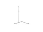 Hewi System 900 Edelstahl-Duschhandlauf 900.35.303XA92 1250 x 765 x 765 mm, matt, Halter anthrazitgrau, links