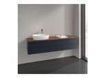 Villeroy und Boch Antao Waschtisch-Unterschrank K26152HG 160x36x50cm, Hahnlochbohrung, Waschbeckenplattenfarbe warm walnut, midnight blue matt lacquer