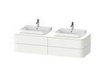 Duravit Happy D.2 Waschtisch-Unterschrank HP4964B3636 40,8 x 160 x 55 cm, 4 Schubkästen, für Möbelwaschtisch, beidseitig, weiß seidenmatt