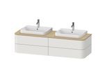 Duravit Happy D.2 Waschtisch-Unterschrank HP4974B3939 40,8 x 160 x 55 cm, 4 Schubkästen, für Aufsatzbecken, beidseitig, nordic weiß seidenmatt