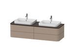 Duravit Happy D.2 Waschtisch-Unterschrank HP4974B7575 40,8 x 160 x 55 cm, 4 Schubkästen, für Aufsatzbecken, beidseitig, leinen
