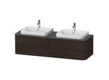 Duravit Happy D.2 Plus Waschtisch-Unterschrank HP4974B6969 160x55cm, für Konsole, 4 Schubkästen, für Aufsatzbecken, beidseitig, nussbaum gebürstet