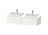 Duravit Happy D.2 Waschtisch-Unterschrank HP4946B3636 35,4 x 160 x 55 cm, 2 Auszüge, für Aufsatzbecken, beidseitig, weiß seidenmatt