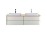 Duravit Happy D.2 Plus Waschtisch-Konsole HP032HB7171 160x55cm, mit 2 Ausschnitten, mediterrane Eiche