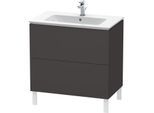 Duravit L-Cube Waschtisch-Unterschrank LC662608080 82 x 48,1 cm, graphit supermatt, 2 Auszüge, stehend