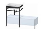 Duravit Happy D.2 Plus Möbelwaschtisch-Kombination HP4760N9797 120x49cm, mit Metallkonsole, ohne Hahnloch, lichtblau seidenmatt