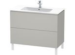 Duravit L-Cube Waschtisch-Unterschrank LC662700707 102 x 48,1 cm, betongrau matt, 2 Auszüge, stehend