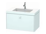 Duravit Brioso c-bonded Waschtisch mit Unterbau BR4601O0909, 80x48cm, Lichtblau Matt, 1 Hahnloch