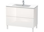 Duravit L-Cube Waschtisch-Unterschrank LC662702222 102 x 48,1 cm, weiß hochglanz, 2 Auszüge, stehend