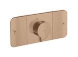 hansgrohe Axor One Fertigmontageset 45712310 Unterputz-Thermostatmodul, 2 Verbraucher, brushed red gold