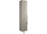 Burgbad Eqio Hochschrank HSFB035LF2632 35 x 176 x 32 cm, Eiche Dekor Flanelle, 2 Türen, links