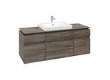Villeroy und Boch Legato Waschtischunterschrank B68500RK 140x55x50cm, Waschtisch mittig, Stone Oak