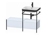 Duravit Happy D.2 Plus Möbelwaschtisch-Kombination HP4755O9797 120x49cm, mit Metallkonsole, 1 Hahnloch, lichtblau seidenmatt