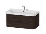Duravit Happy D.2 Plus Möbelwaschtisch HP4348E6969 97,5 x 49 cm, 2 Hahnlöcher, nussbaum gebürstet, 2 Schubkästen