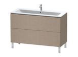 Duravit L-Cube Waschtisch-Unterschrank LC662807575 122 x 48,1 cm, leinen, 2 Auszüge, stehend