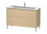 Duravit L-Cube Waschtisch-Unterschrank LC662807171 122 x 48,1 cm, mediterane eiche, 2 Auszüge, stehend