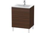 Duravit L-Cube Waschtisch-Unterschrank LC662506969 62 x 48,1 cm, nussbaum gebürstet, 2 Auszüge, stehend