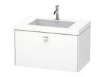 Duravit Brioso c-bonded Waschtisch mit Unterbau BR4601O1018, 80x48cm, Weiß Matt/Chrom, 1 Hahnloch