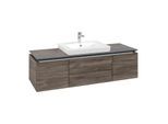 Villeroy und Boch Legato Waschtischunterschrank B68400RK 140x38x50cm, Waschtisch mittig, Stone Oak