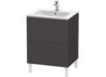 Duravit L-Cube Waschtisch-Unterschrank LC662508080 62 x 48,1 cm, graphit supermatt, 2 Auszüge, stehend