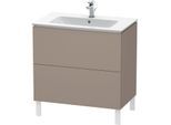 Duravit L-Cube Waschtisch-Unterschrank LC662604343 82 x 48,1 cm, basalt matt, 2 Auszüge, stehend