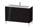 Duravit L-Cube Waschtisch-Unterschrank LC662804040 122 x 48,1 cm, schwarz hochglanz, 2 Auszüge, stehend
